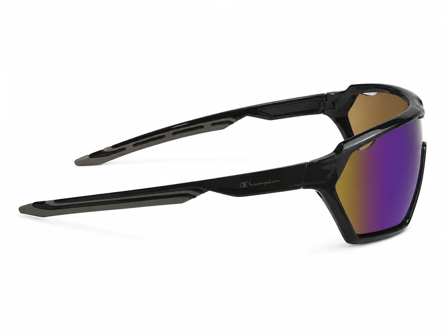 Vista lateral y de patillas real de los lentes de sol deportivos Champion CHS-07 C1